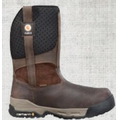 Men's 10" Brown Waterproof Pull On Work Boot - Composite Toe